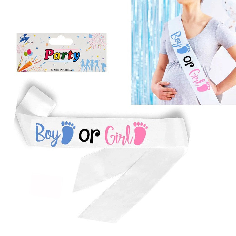 Парти лента "Boy or GIRL" /брокатена/