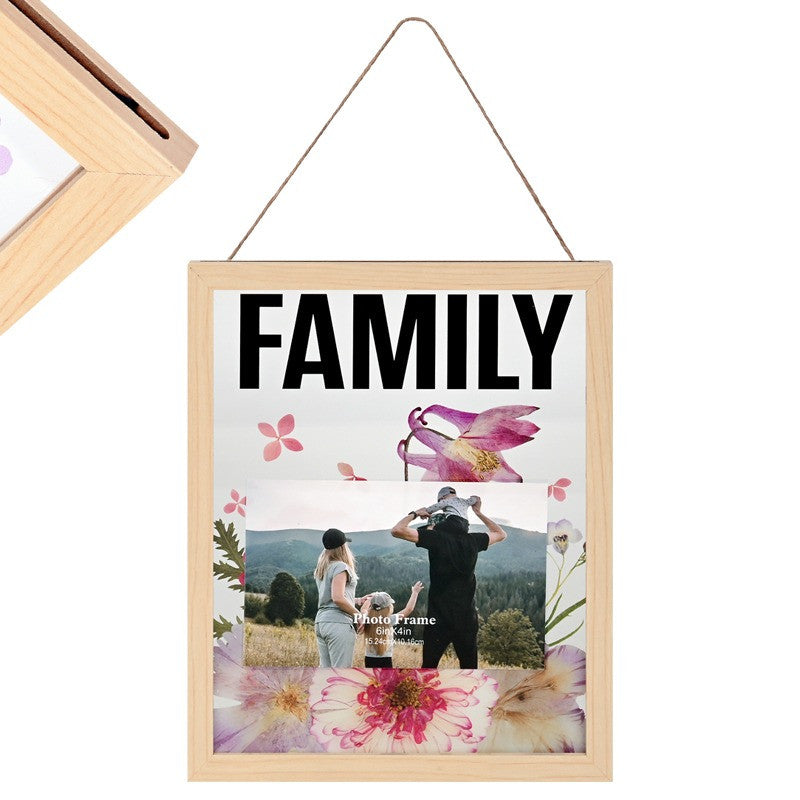 Фоторамка "Family" с рисувано декоративно стъкло /стенна/