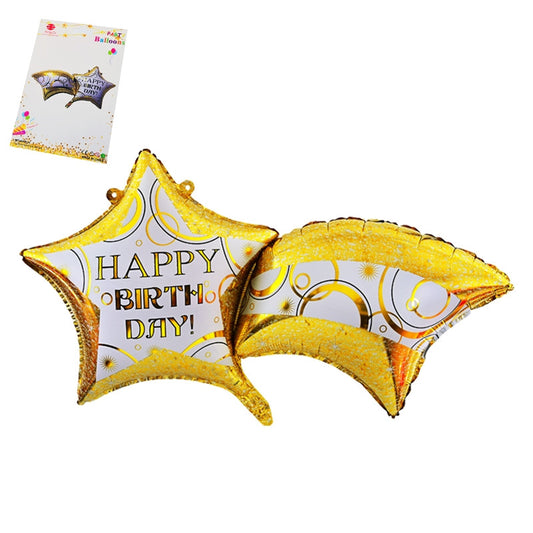 Балон - звезда "Happy Birthday" /фолио/